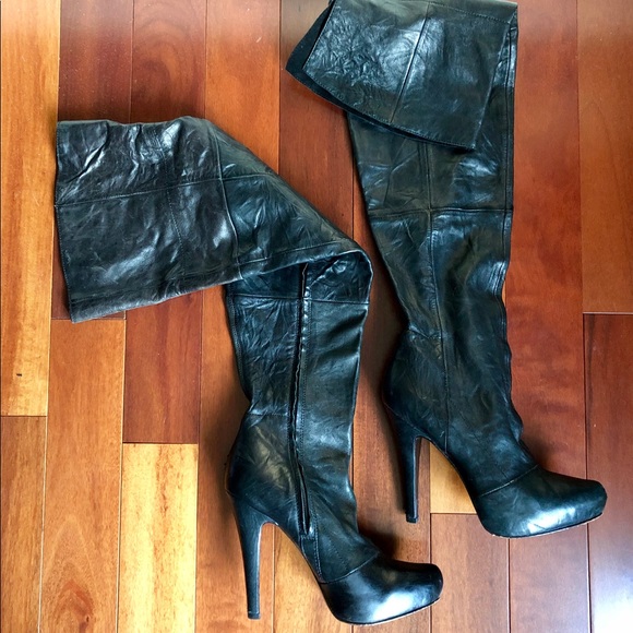 Authentic Leather Knee High Boots - Picture 2 of 7